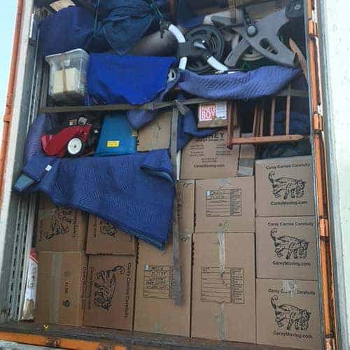 boxes properly packed inside optimum moving truck