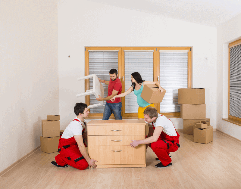 movers helping to relocate